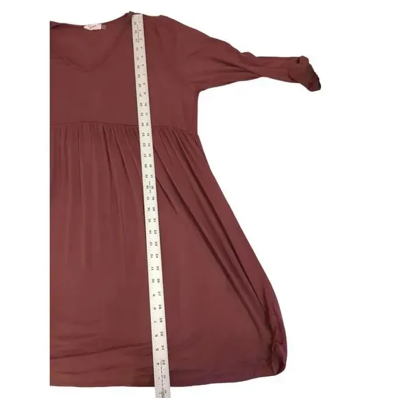 Blumin Apparel Women's Purple/Mauve Long Sleeve WeatheredShirt Dress Size Lg EUC - Picture 9 of 9